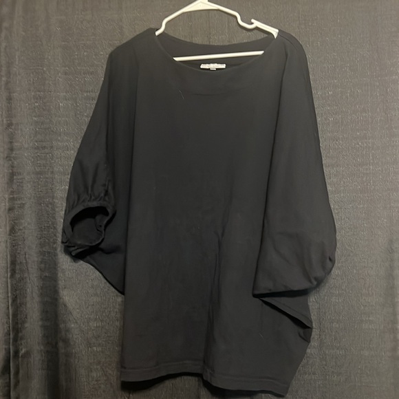 BRYN WALKER The Wilder Oversized Dolman Batwing Sleeve Boat Neck Tunic Top - Picture 5 of 14